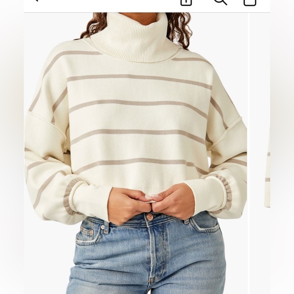 Free People Sweaters - Free People Paulie Stripe Turtleneck Sweater